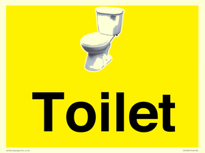 Toilet Sign Dementia Friendly Yellow
